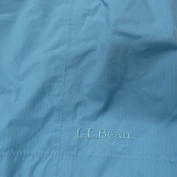 LL Bean Womens H2OFF Waterproof Long Raincoat Small Blue Rain Jacket - Picture 2 of 11